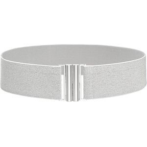 Wide Stretchy Waist Belt For Women Elastic Belt For Dresses Silver 70cm Fit🐦